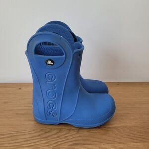Crocs Kids Blue Rain Boots Size 10 Toddler Boy Girl